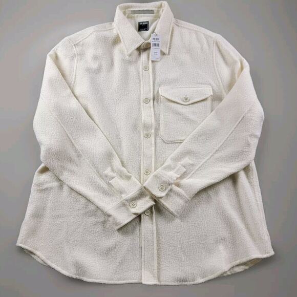 Todd Snyder Boucle Wool Relaxed Utility Over Shirt size XXL Ivory White NWT - Picture 1 of 14